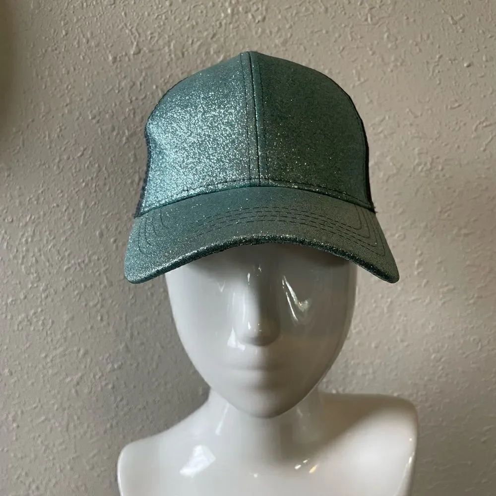 C.C Blue Glitter Sparkle Baseball Hat EUC